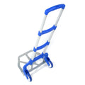 QEEK Folding Hand Truck and Dolly, Aluminum Hand Truck, 165 lb Capacity Heavy-Duty Luggage Trolley Cart with Telescoping Handle and Rubber Wheels, Portable Folding Hand Cart, Blue