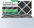 Filterbuy 10x24x1 MERV 8 Odor Eliminator Pleated HVAC AC Furnace Air Filters with Activated Carbon (12-Pack)