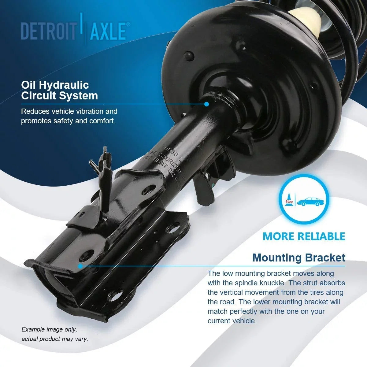 Detroit Axle - Struts Shock Absorbers for 2007-2013 Nissan Altima Complete 2 Front Struts w/Coil Spring 2 Rear Shock Absorbers 2008 2009 2010 2011 Replacement Quick Install Ready Struts Assembly