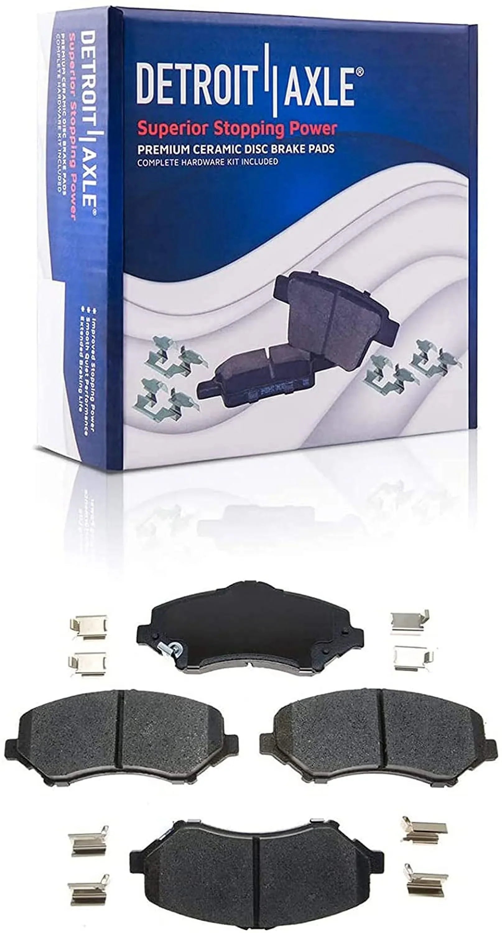 Detroit Axle - Brake Kit for 2007-2017 Jeep Wrangler Front & Rear Drilled Slotted Brakes Rotors Ceramic Brake Pads 2008 2009 2010 2011 2012 2013 2014 2015 2016 Replacement : 11.89'' Front Rotor