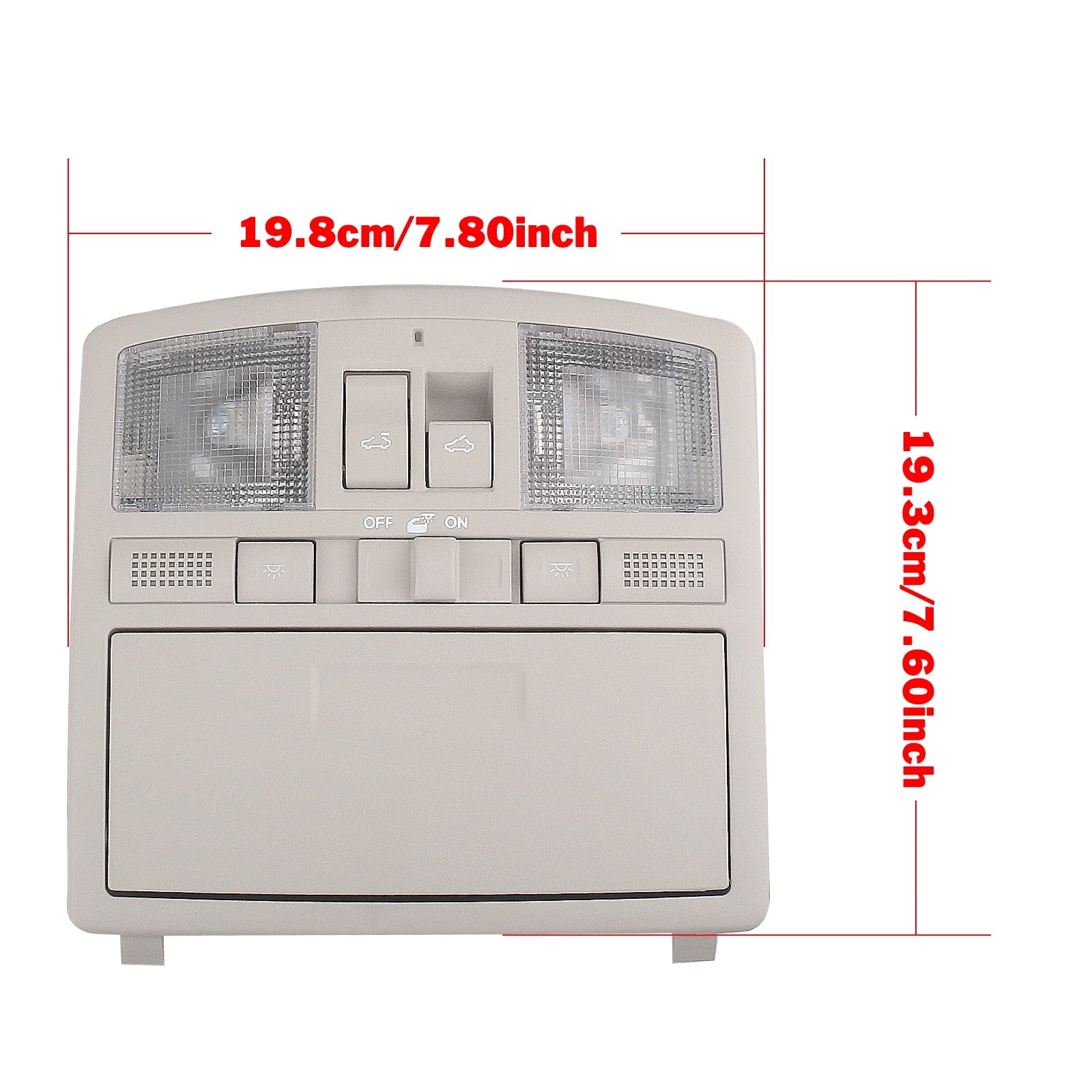 Overhead Console Reading Light w/ Sunroof Switch For Mazda 6 2009-2013 CX-9 2010-2015 Gray