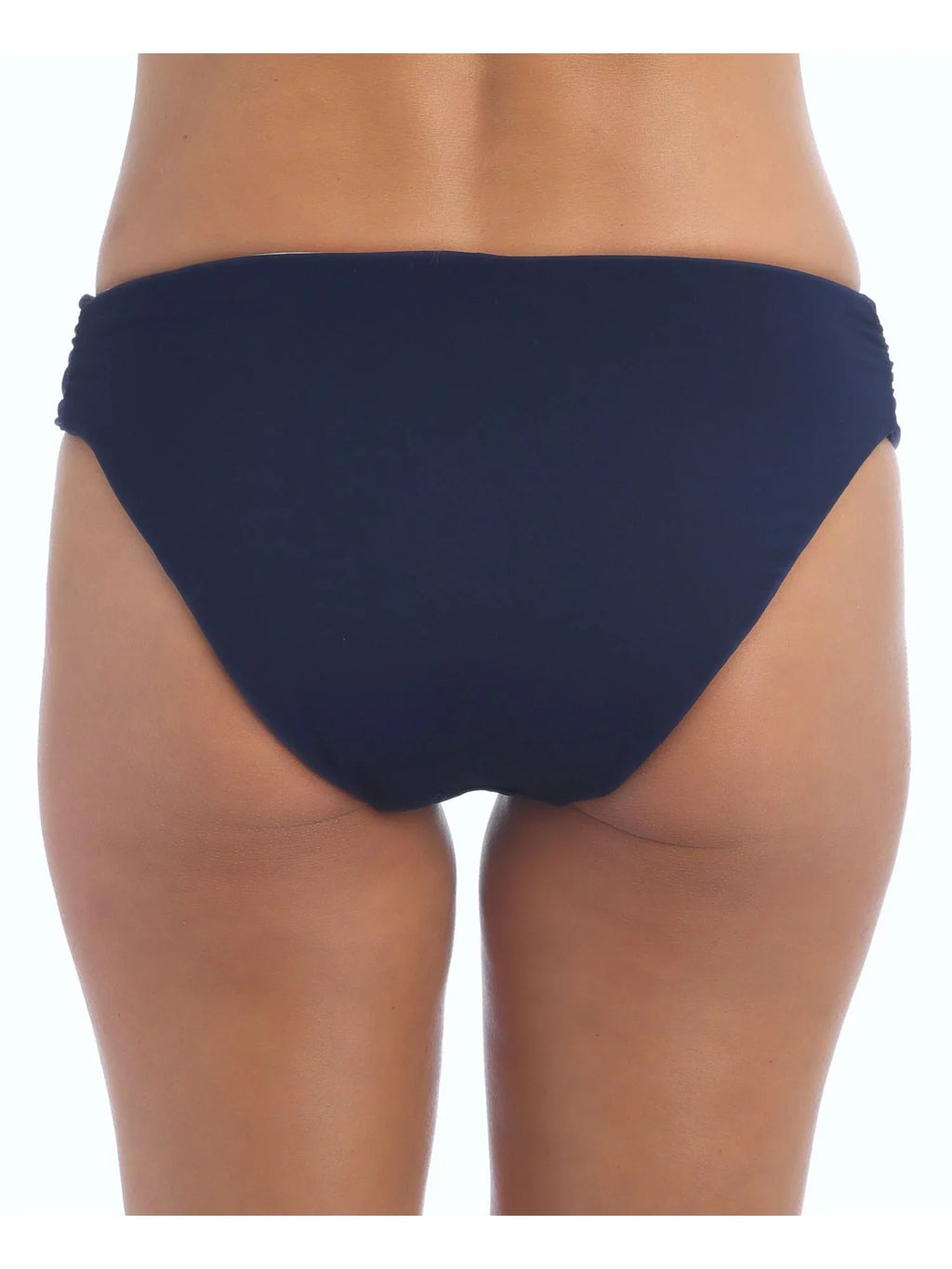 LA BLANCA Women's Navy Floral Stretch Shirred Lined Reversible Moderate Coverage Petals In Bloom Hipster Swimsuit Bottom 16