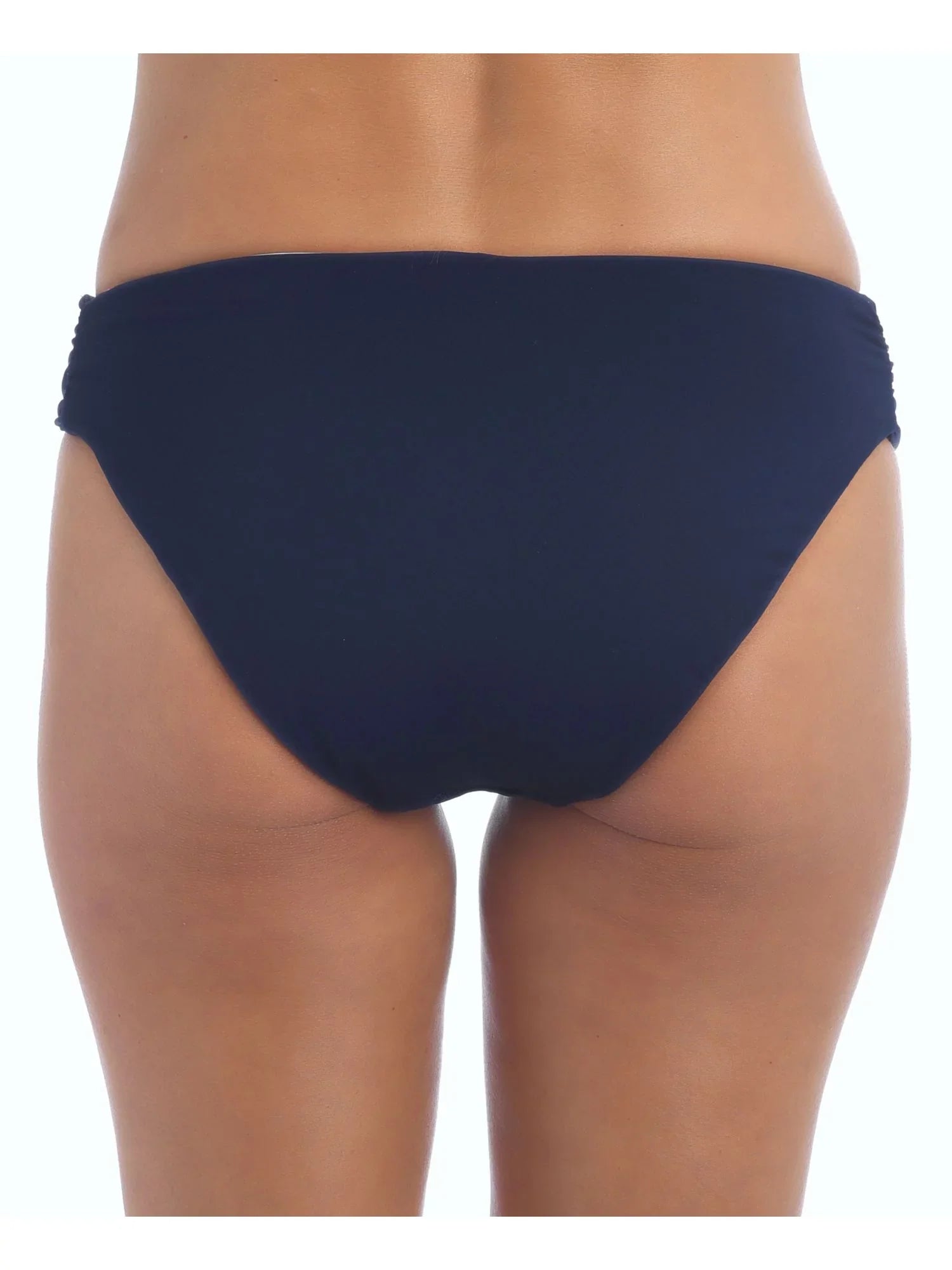 LA BLANCA Women's Navy Floral Stretch Shirred Lined Reversible Moderate Coverage Petals In Bloom Hipster Swimsuit Bottom 16