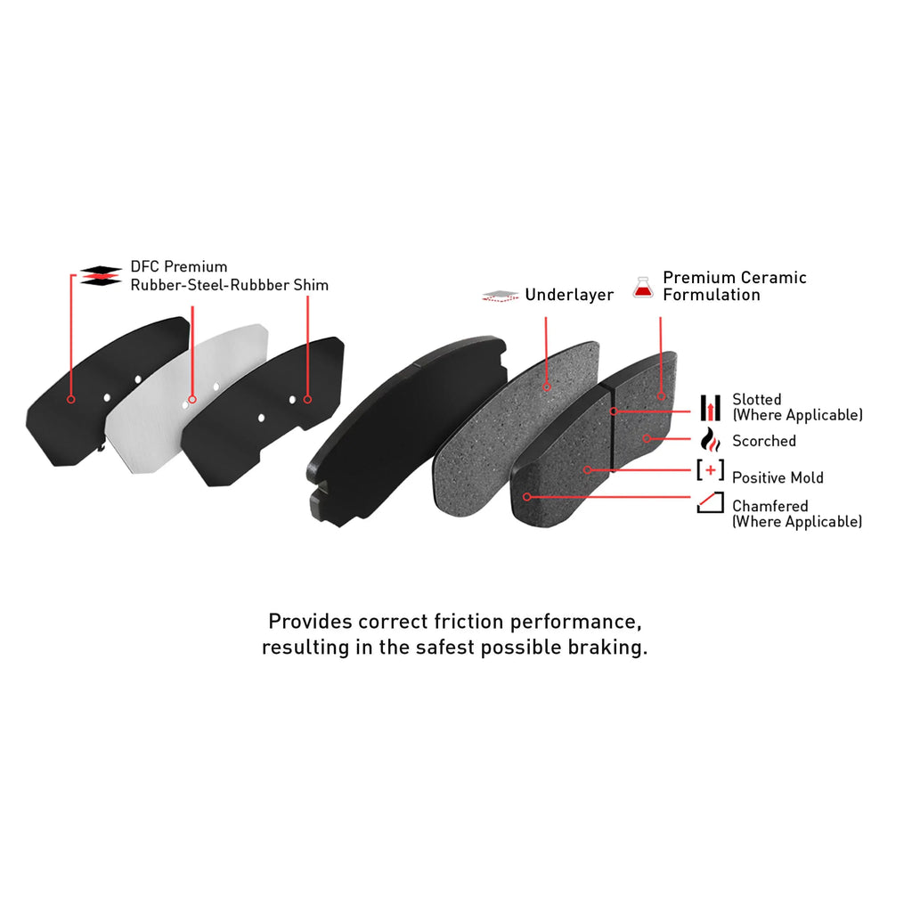 Dynamic Friction Company Front Geospec Brake Rotors with 3000 Series Ceramic Brake Pads includes Hardware 4312-91004 Fits select: 2017-2018 TOYOTA YARIS IA, 2016 TOYOTA SCION IA