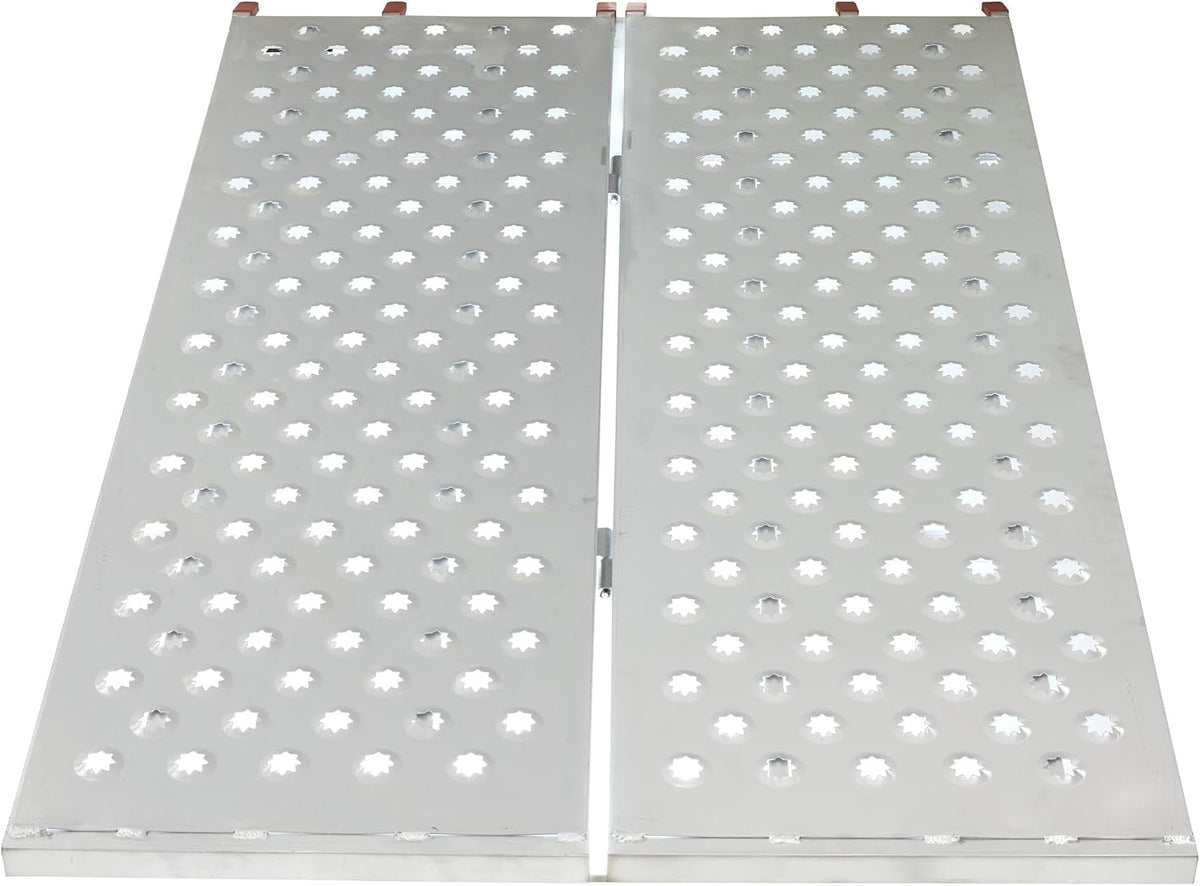 Black Widow Aluminum Punch-Plate Bi-Fold ATV Ramp, 1,500 lb, 71.25" x 44"