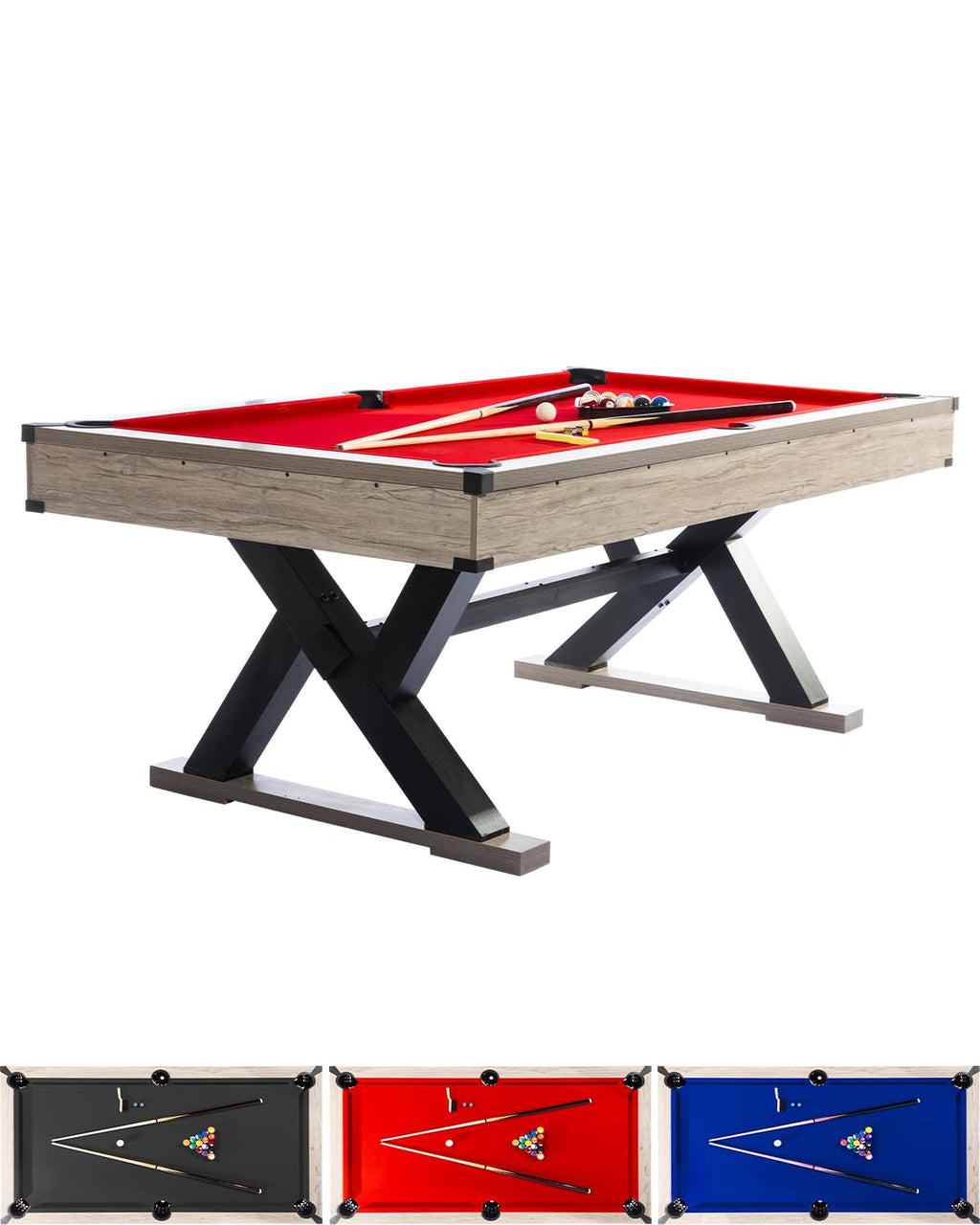 Garvee 7 FT Pool Table, Metal K-Leg Billiard Table