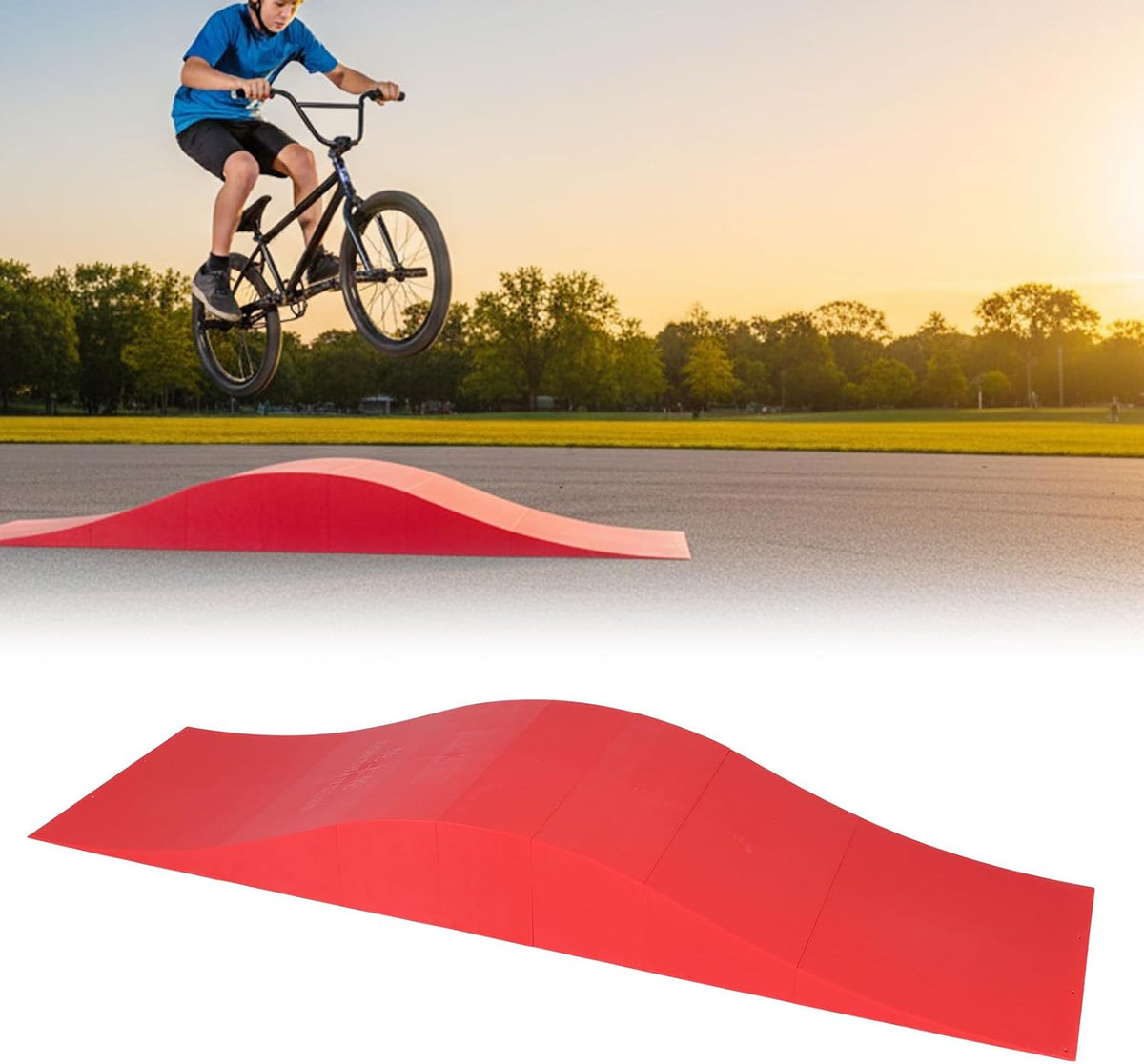 Generic Skate Ramp Track Balance Bike Ramp with 70 Inches Long 330lbs Maximum Weight Capacity for Skateboards Scooter BMX Bikes RC Cars