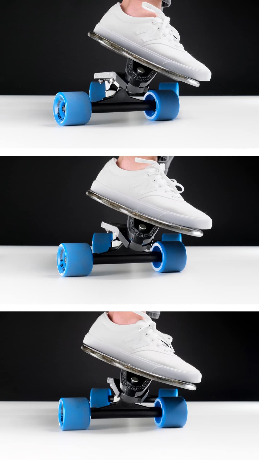 Waterborne Skateboards Surf and Rail Adapter FIN System for 3 Surfskate Trucks Modes - Surf Skate Truck Fits Any Board - Longboard Skateboard Accessories, Surf Skateboard Trucks, Surfskate Skateboard