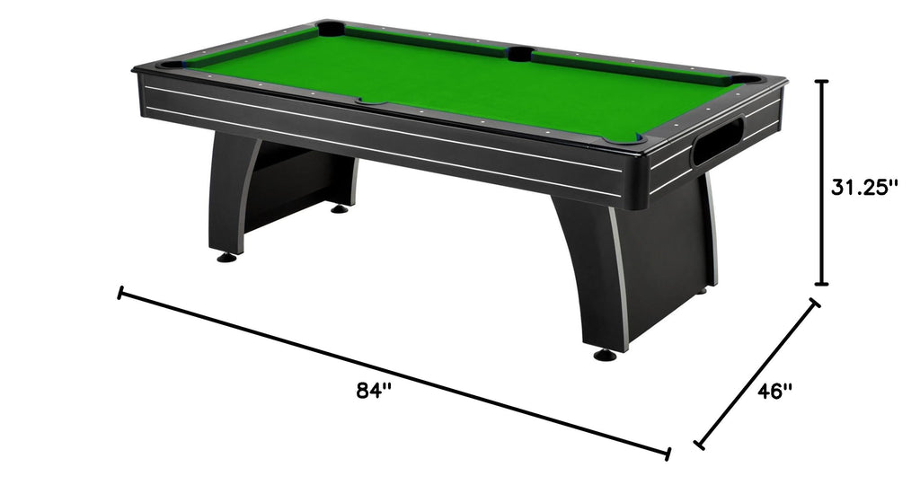 Fat Cat Tucson 7 Foot Pool Table with Automatic Ball Return, Billiard Table with Arcade Style Black Finish, 818 Bumpers, Includes Cues and Balls