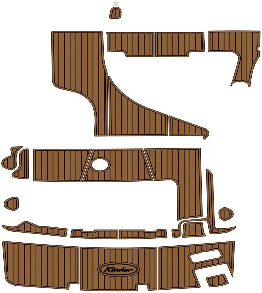 Boat EVA Faux Teak Decking Floor Compatible with 2003 Rinker 342 Swim Platform Cockpit Pad Boat EVA Foam Faux Teak Deck Floor Mat