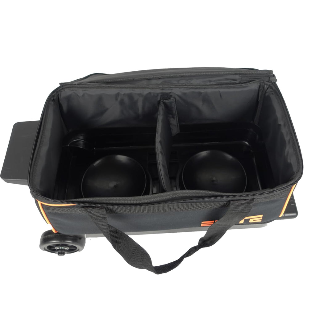 ELITE Basic Bowling Bag Double (2) Ball Roller with Rolling Wheels