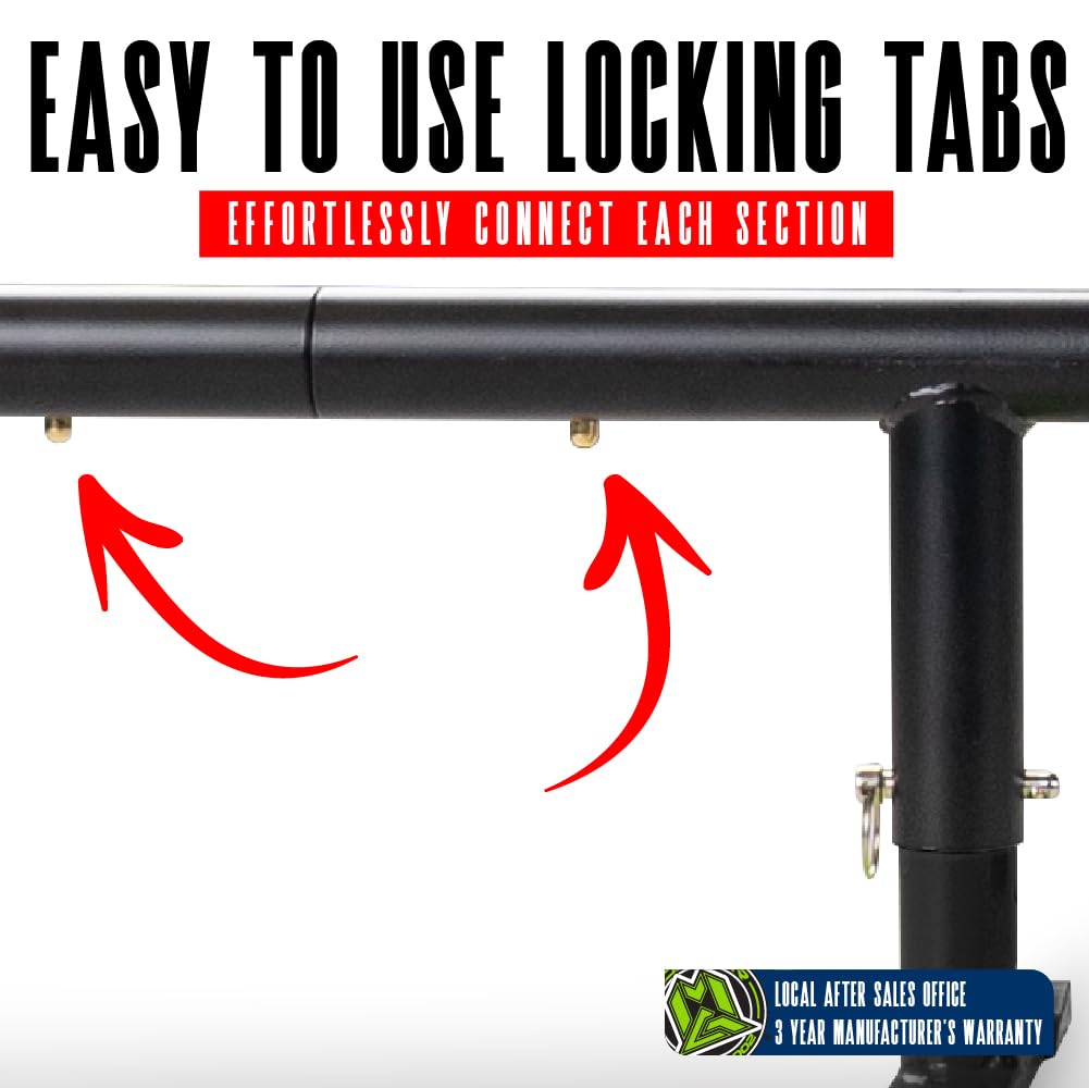 Madd Gear 99" Round Grind Rail for Scooters, Skateboards & Inline Skates â Adjustable Height