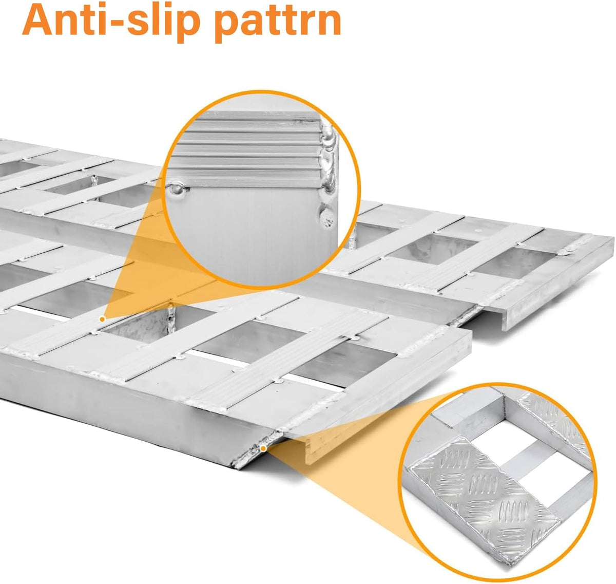 72x15 Inch Aluminum Ramps, 6000Lbs