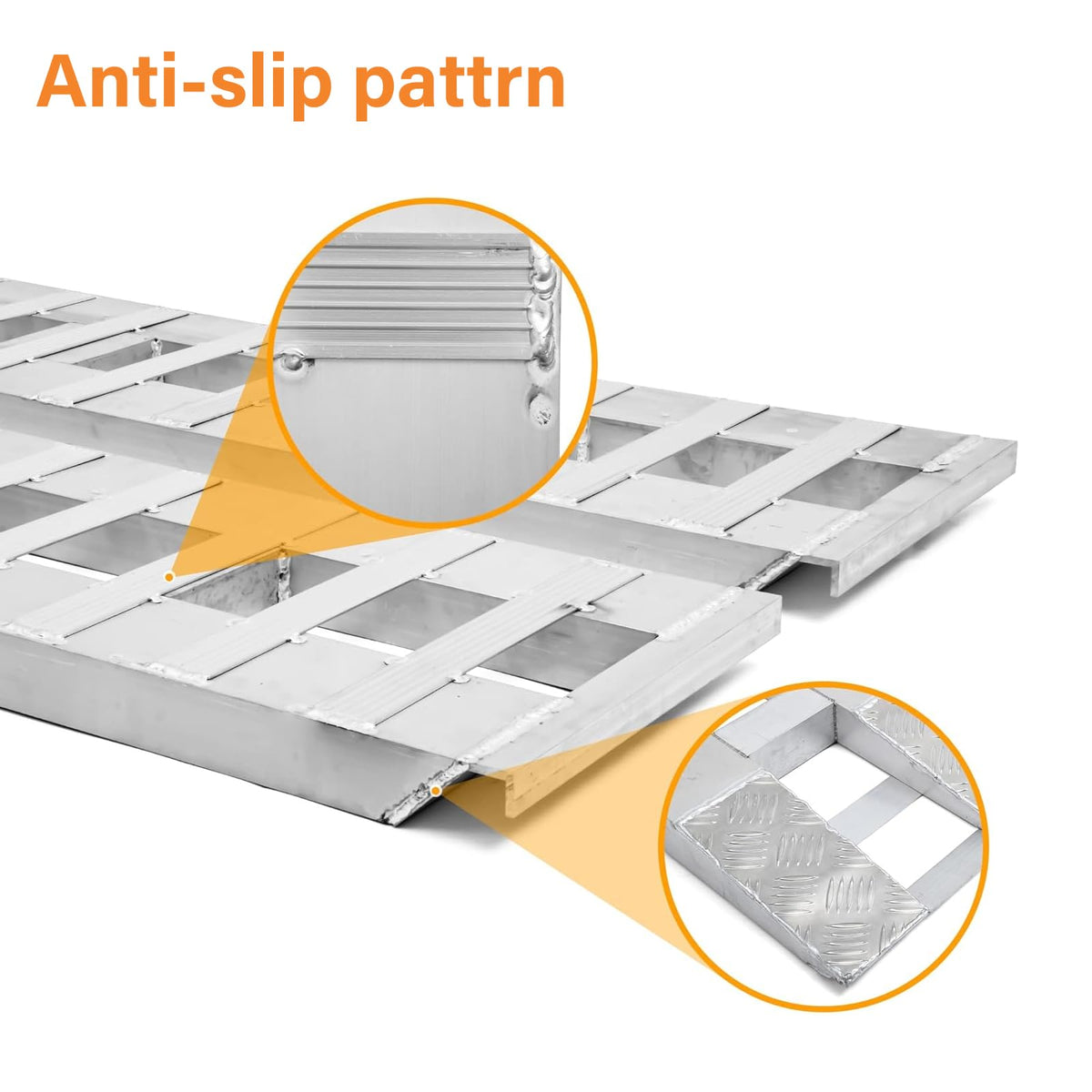 72x15 Inch Aluminum Ramps, 6000Lbs