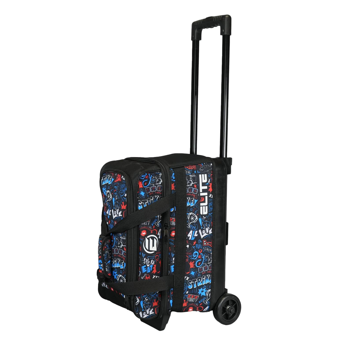 ELITE Basic Bowling Bag Double (2) Ball Roller with Rolling Wheels