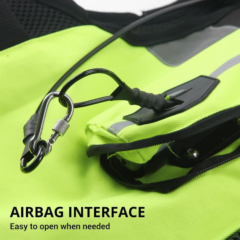 Upgraded Motorcycle Airbag Protective Vest,Inflatable Equestrian Vest with Reflective for Motocross ATV UTV