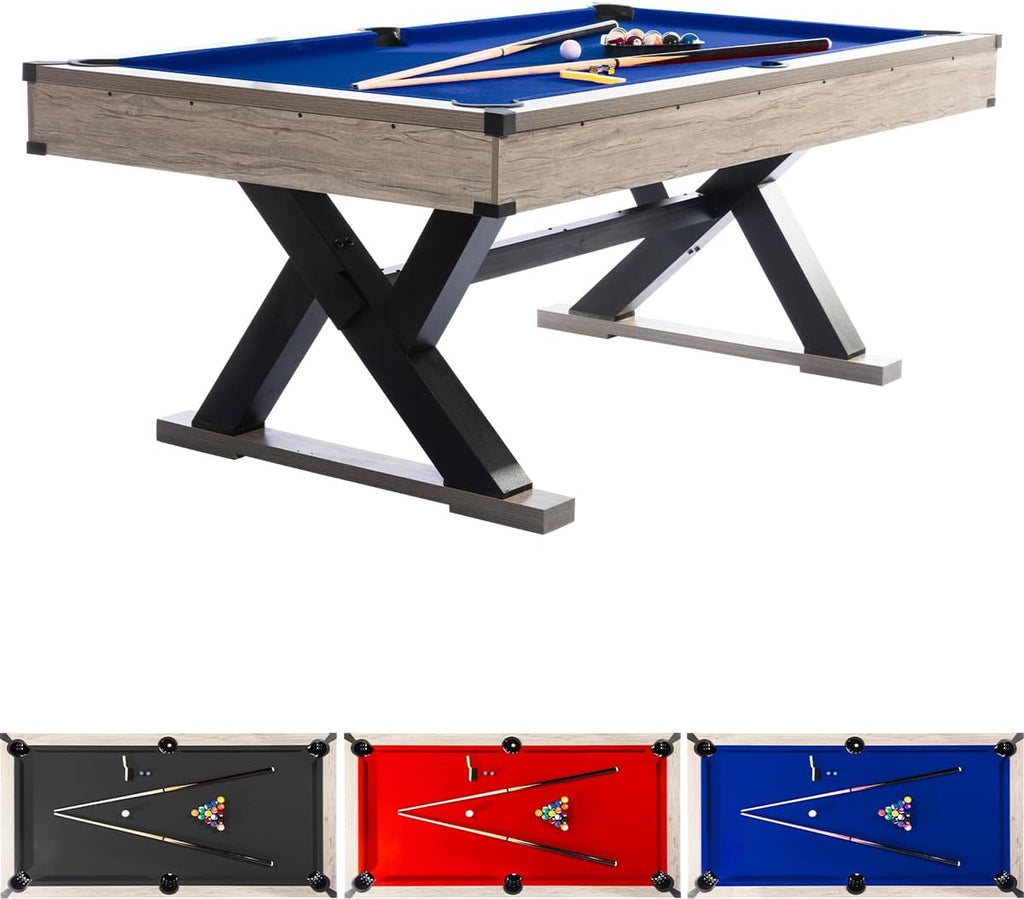 Garvee 7 FT Pool Table, Metal K-Leg Billiard Table