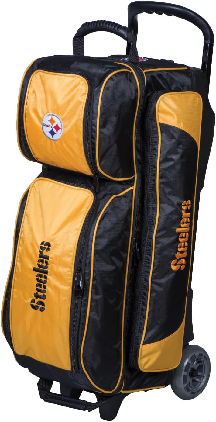 KR Strikeforce NFL Three Ball Bowling Roller Bag Pittsburgh Steelers