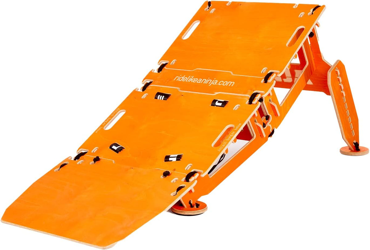 Ninja MTB Mach 1 Jump Ramp, Portable Jump Ramp, 3 Panel Ramp for All Ages, Ideal for MTB Bikes, BMX Bikes, One Wheels, Scooters, Skateboards, and RC Cars