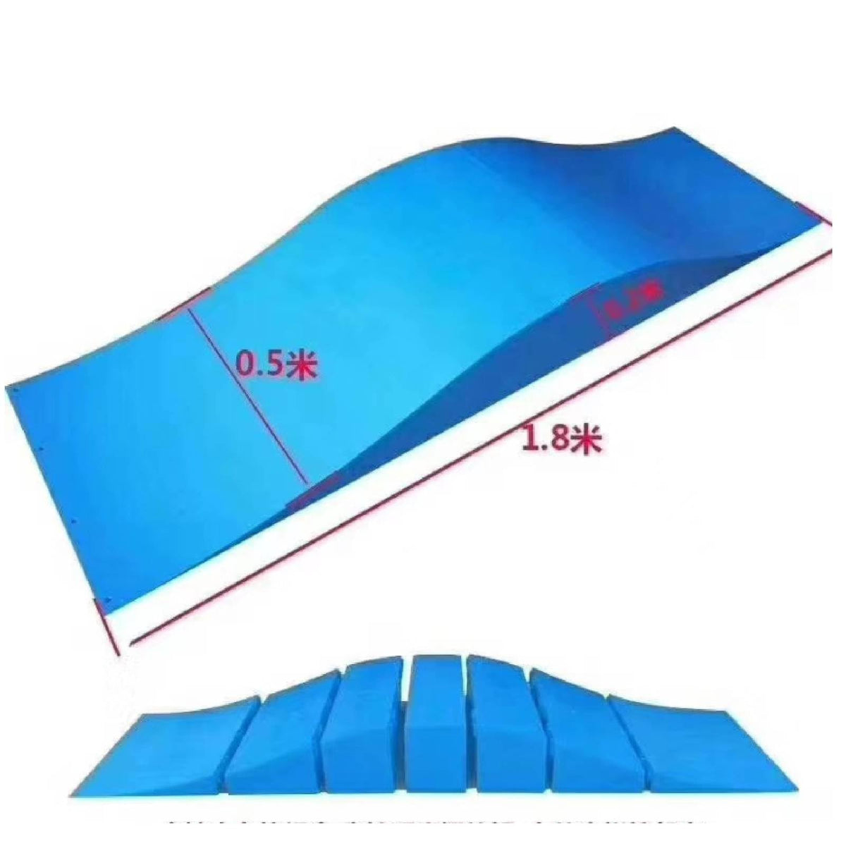Generic Skate Ramp Track Balance Bike Ramp with 70 Inches Long 330lbs Maximum Weight Capacity for Skateboards Scooter BMX Bikes RC Cars