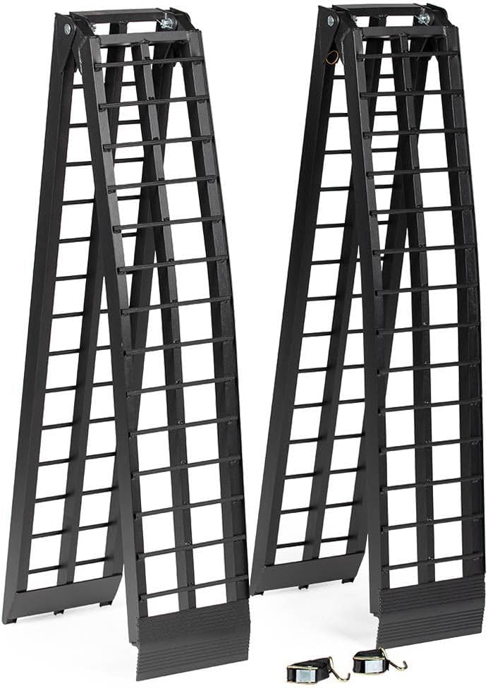 Titan Ramps Aluminum ATV Motorcycle Loading Ramps, 1,200 lb, 9 Ft, 2-Pack