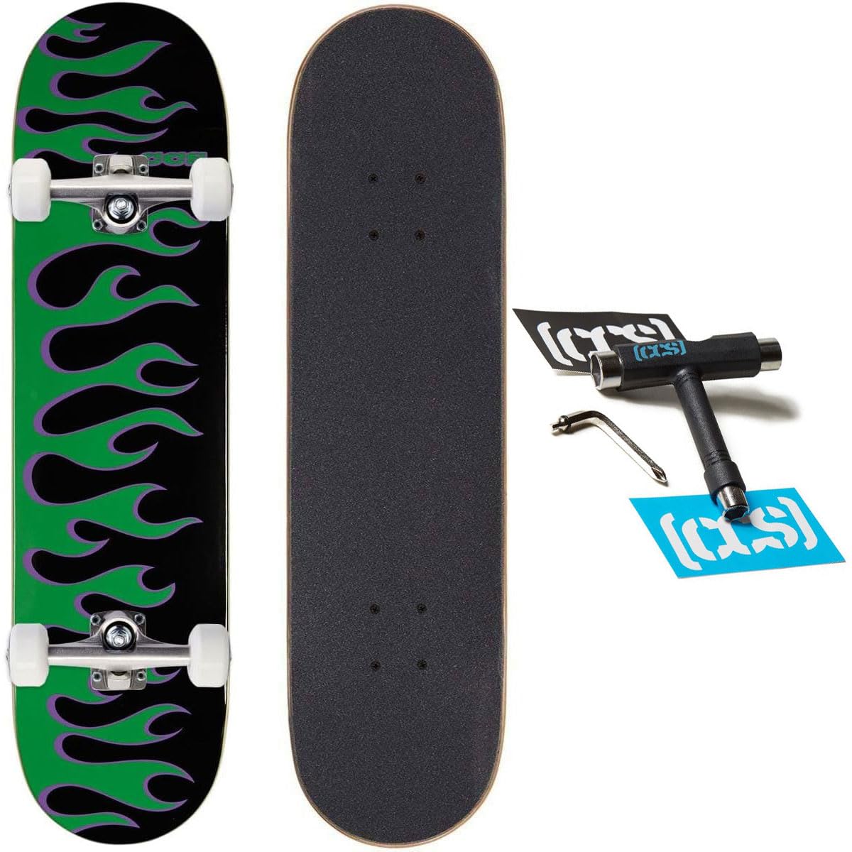 [CCS] Skateboard Complete | Maple Wood | Professional Grade | Fully Assembled with Skate Tool & Stickers | Adults, Kids, Teens, Youth | Boys & Girls