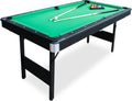 Seydrey 6-Foot Portable Foldable Pool Table with All Accessories â Compact Billiards Table for Home, Game Room, Apartment
