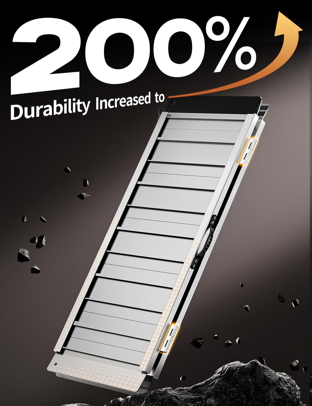 FACHNUO Black Aluminum 3FT Wheelchair Ramp, All-Weather Use, Easy to Clean