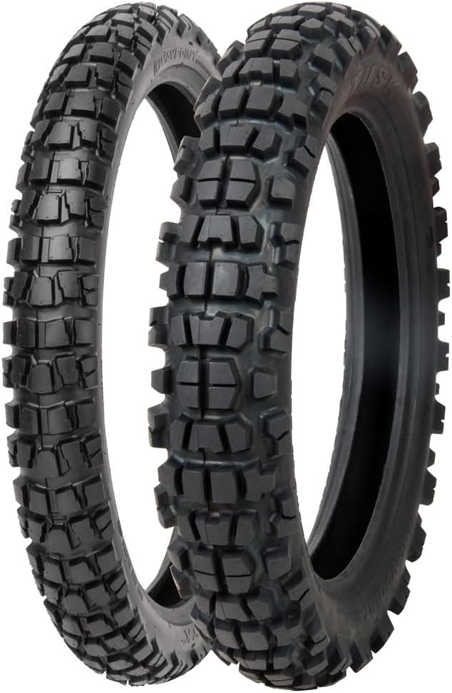 Tusk Waypoint Adventure Motorcycle Tire Set â 90/90-21 Front & 130/90-17 Rear (68R) Tube Type