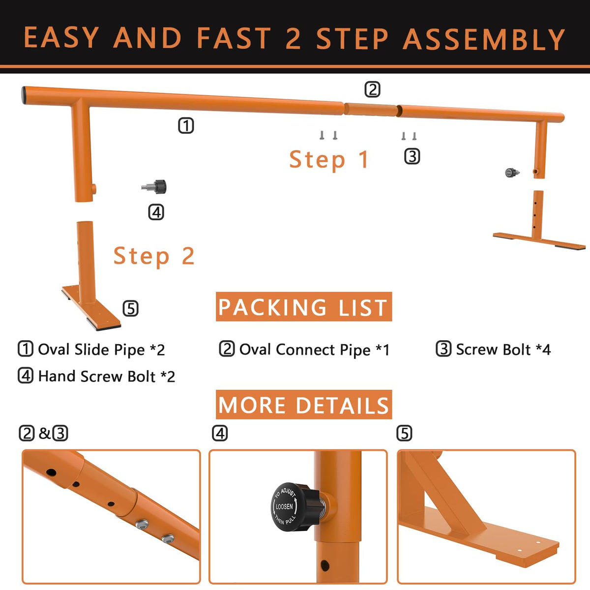 MR Skate Rail Skateboard Ramp Grind Rail Professional Skatepark Grind Rail Adjustable Height Grind Rail