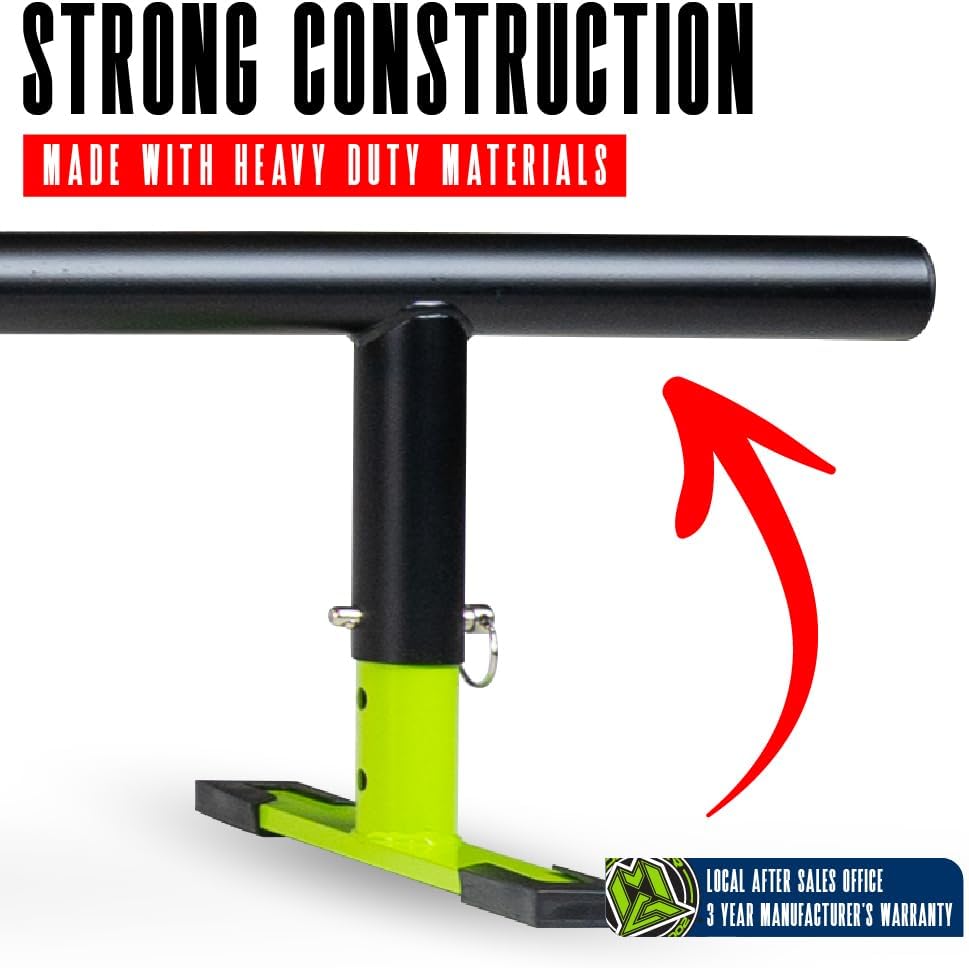 Madd Gear 99" Round Grind Rail for Scooters, Skateboards & Inline Skates â Adjustable Height