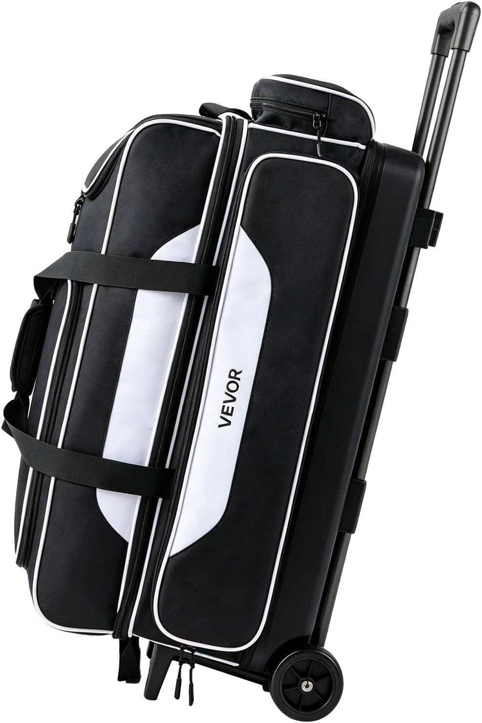 VEVOR 3 Ball Bowling Bag Double Roller Bag with Separate Shoe Compartment