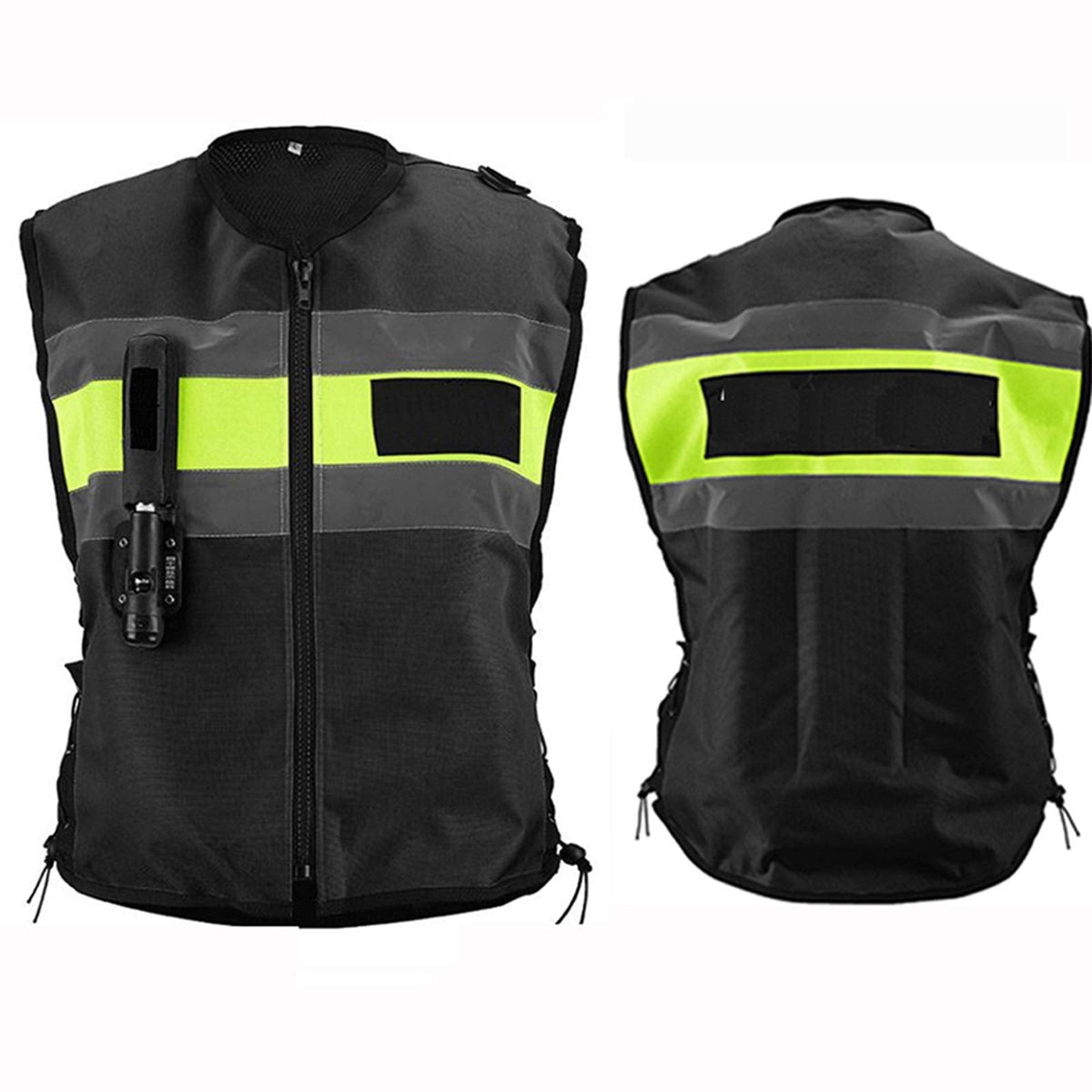 Inflatable Clothing Anti-Fall Vest Airbag Vest The Mechanic Triggers The Airbag in 0.15-0.3 Seconds Reflective Surface at The Front and Back Suitable for Motorcycle Riding, Black