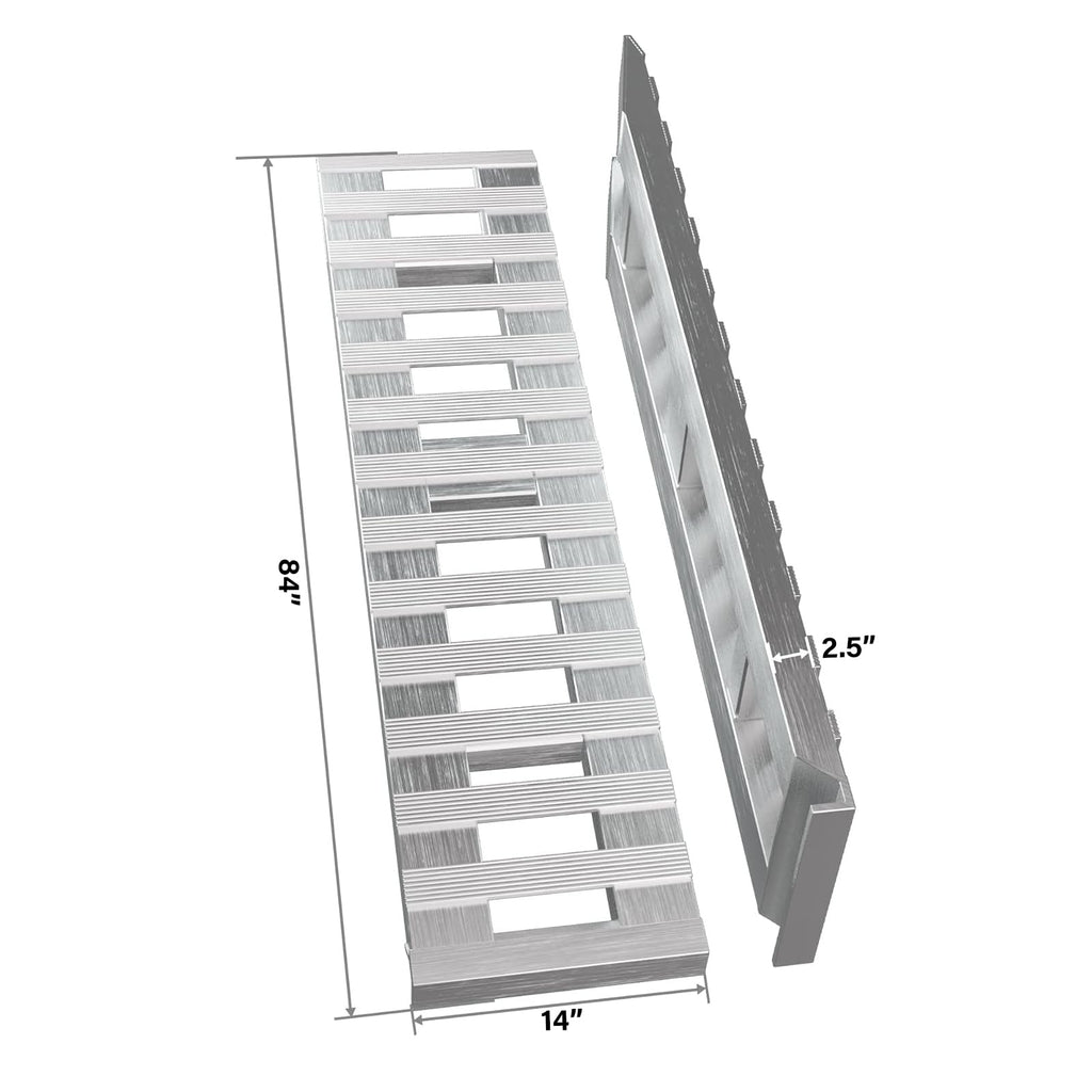72x15 Inch Aluminum Ramps, 6000Lbs