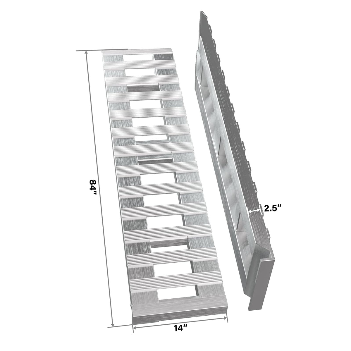 72x15 Inch Aluminum Ramps, 6000Lbs