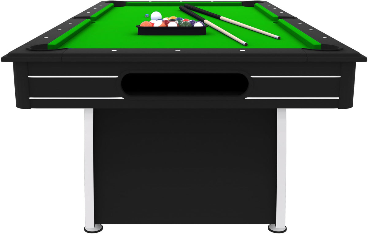 Fat Cat Tucson 7 Foot Pool Table with Automatic Ball Return, Billiard Table with Arcade Style Black Finish, 818 Bumpers, Includes Cues and Balls