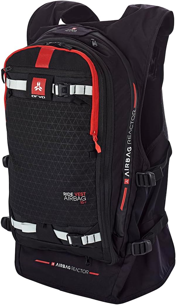 Arva REACTOR RIDE 15+ Airbag Vest for Ski Touring, Split Boarding and Snowmobiling, Backcountry Snow Safety Avalanche Airbag