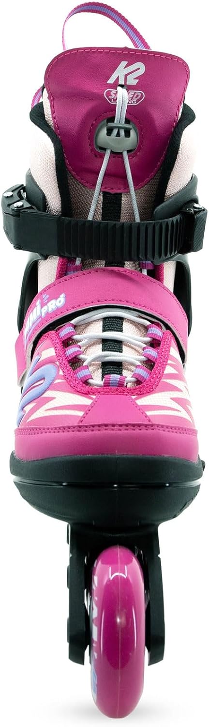 K2 Skates Youth Lumi Pro Pink Adjustable Inline Skates