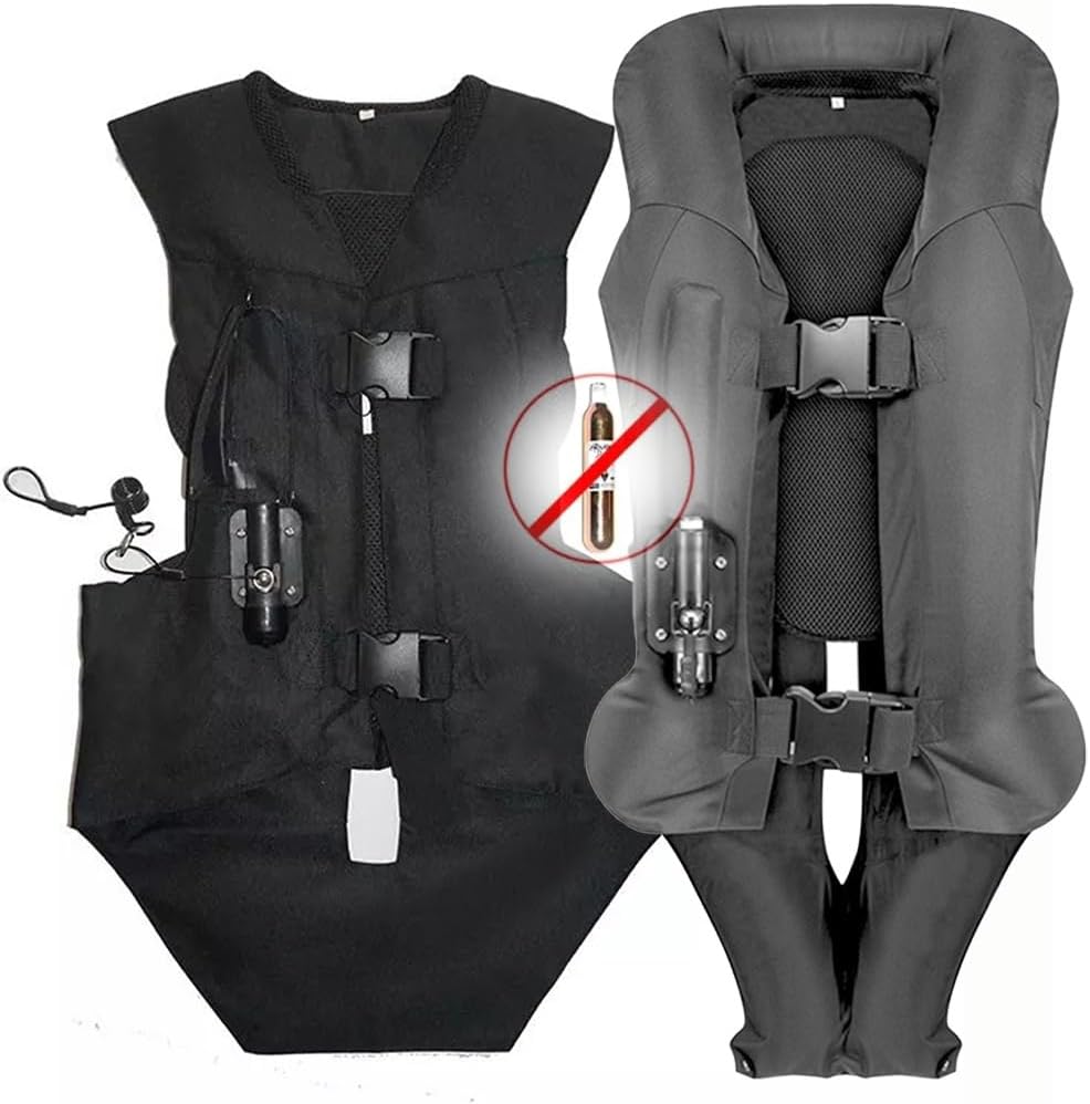Adult Equestrian Airbag Vest Equestrian Performance Jackets Can Be Reused Suitable For Motorcycles And Horse Riding Vests(Large)