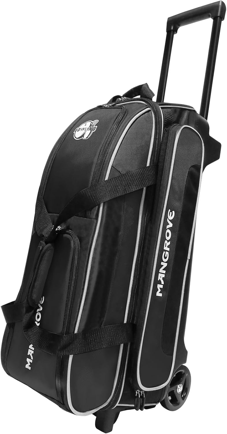 Mangrove 3 Ball Bowling Bag with Wheels/Shoe Compartment/Reinforced Base