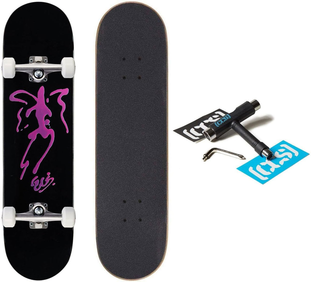 [CCS] Skateboard Complete | Maple Wood | Professional Grade | Fully Assembled with Skate Tool & Stickers | Adults, Kids, Teens, Youth | Boys & Girls