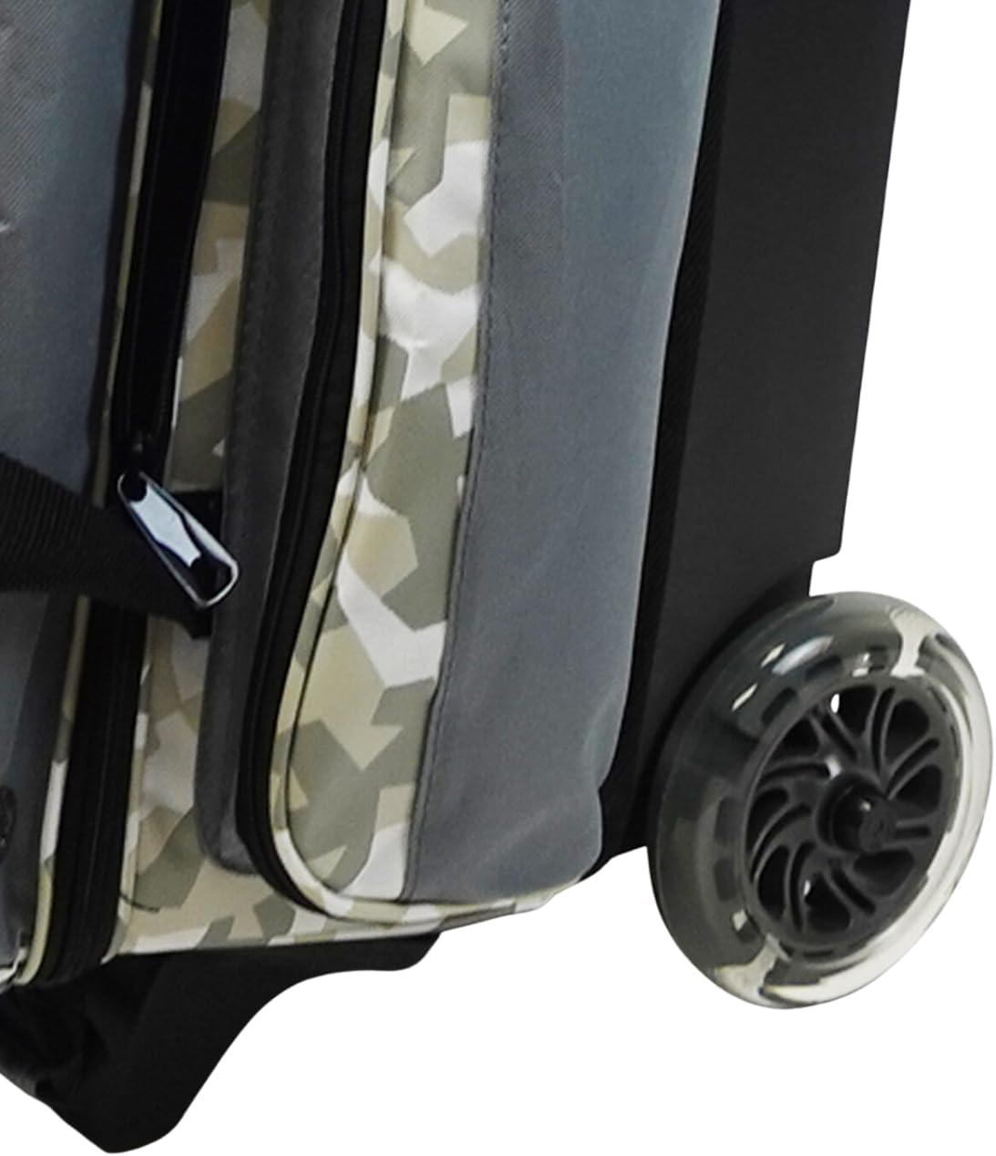 ELITE Deluxe 2 Ball Bowling Bag with 5" Smooth Wheels - Large Accessory Pocket, Shoe Compartment, 36" Extendable Handle