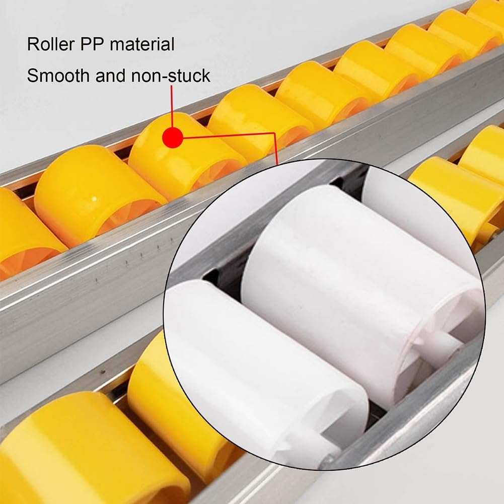 Style Rail System, Flow Rail Conveyor Wheels By, Conveyor Rollers Aluminum Alloy Skate Wheel Replacement Length Be Customized for Pallets Cargo(1m/38x35mm)