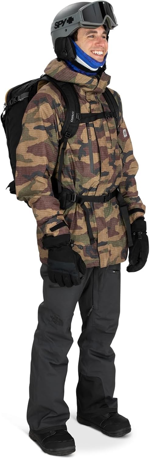 Osprey Soelden Pro 32L Men's Ski and Snowboard Backpack with E2 Airbag System, Red Mountain