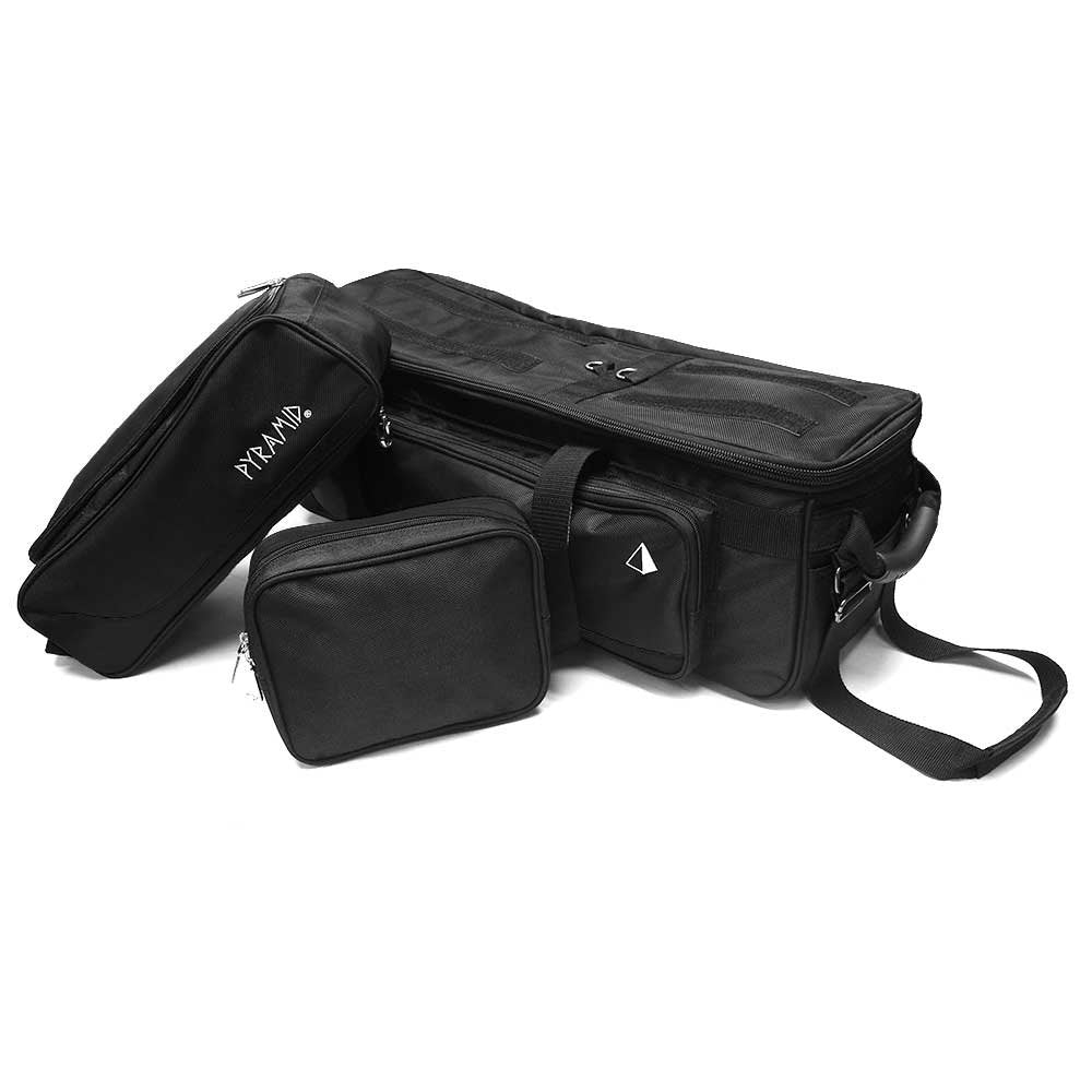 Pyramid Path Triple Tote Roller Plus Bowling Bag with Detachable Shoe Bag (Fits US Mens Size 15), Accessory and Side Pocket, Lightweight Travel Design