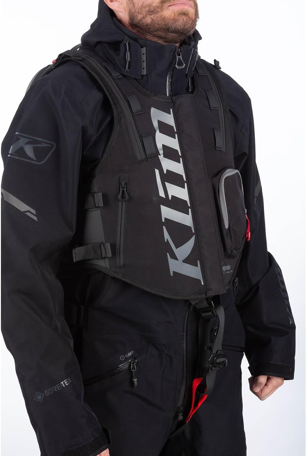 KLIM Atlas 14 Avalanche Airbag Snowmobile Vest Large - 3XL - Black - Castlerock