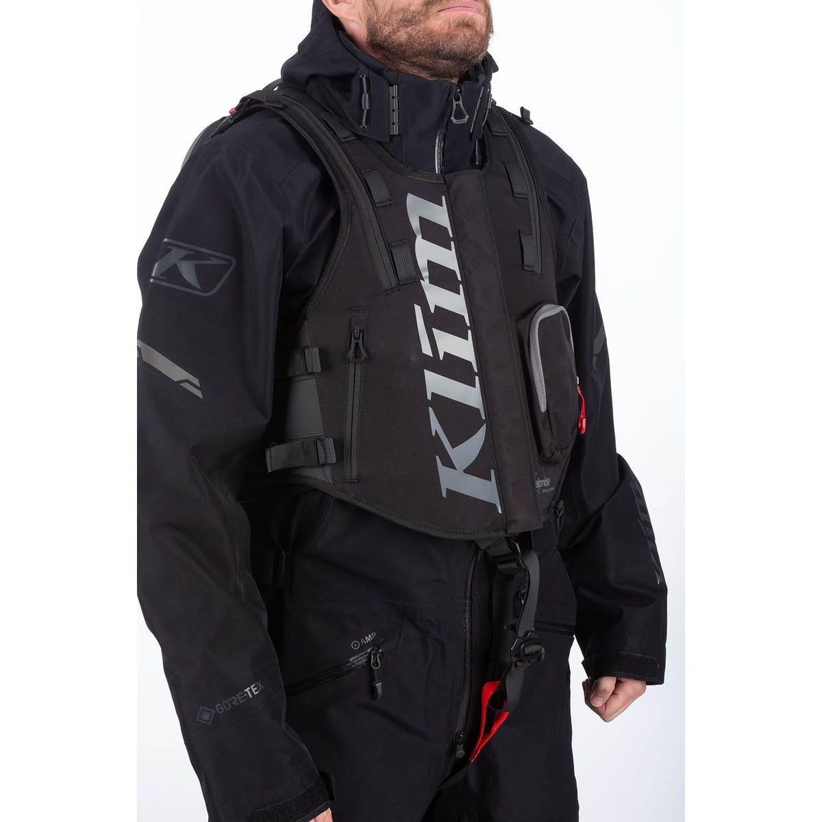 KLIM Atlas 14 Avalanche Airbag Snowmobile Vest Large - 3XL - Black - Castlerock