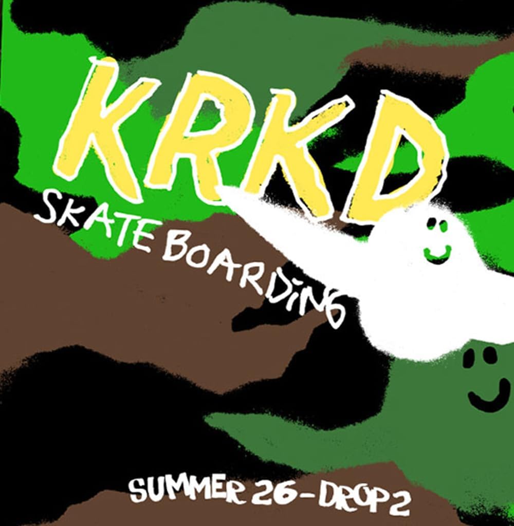 Krooked Skateboard Deck Firebirds True Fit Green 8.5" x 31.35"