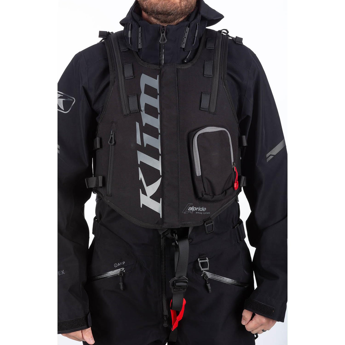 KLIM Atlas 14 Avalanche Airbag Snowmobile Vest Large - 3XL - Black - Castlerock