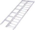 6' 10" Motorcycle Dirt Bike Loading Ramp with Steps, 750 lb, Black Widow